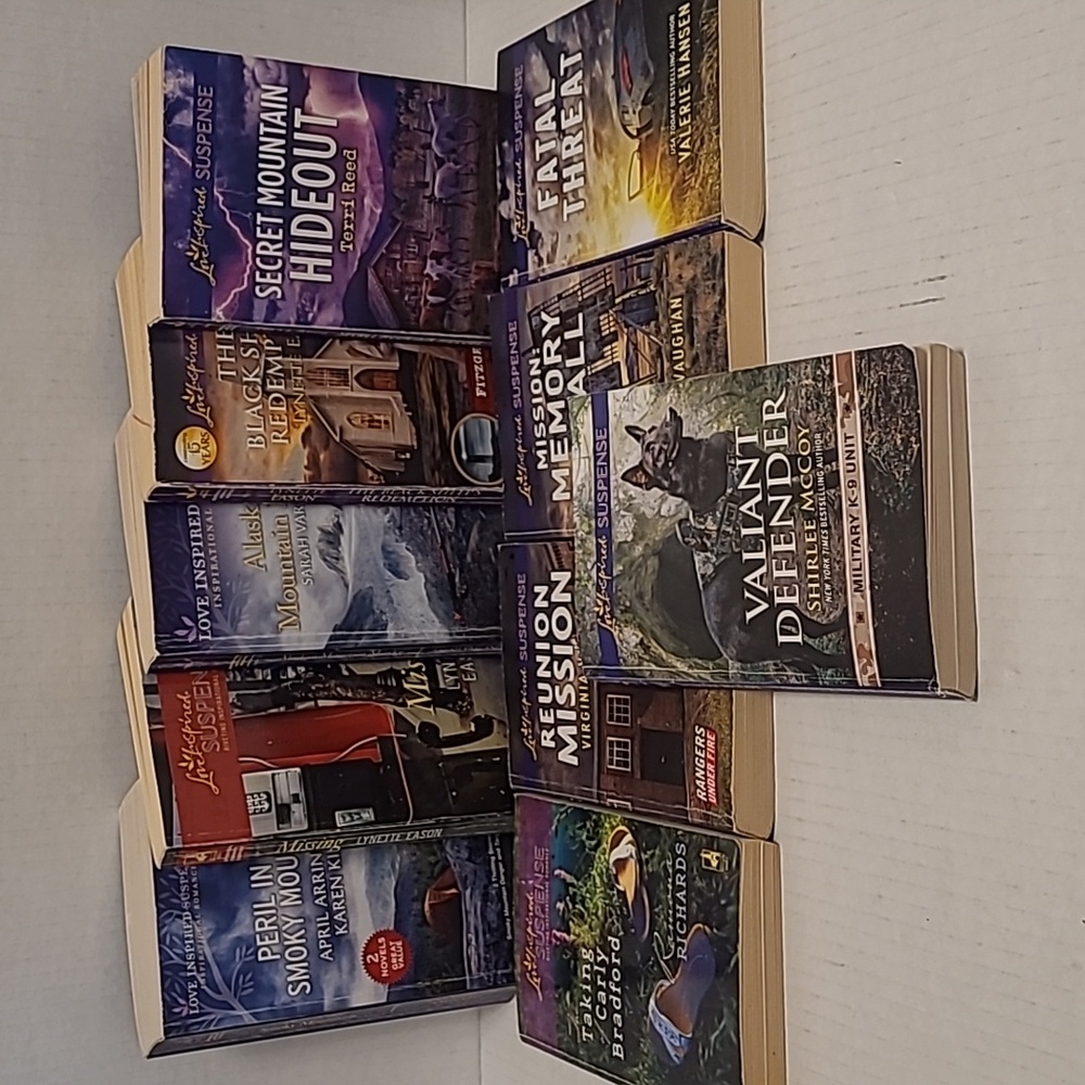 Lot of 10 Love Inspired Suspense Inspirational Romance Paperback Books